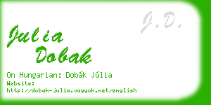 julia dobak business card